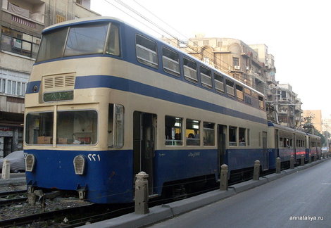 Александрия. Трамвай. Двухэтажный Александрия, Египет