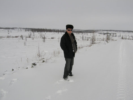 Тундра в конце зимы Ямало-Ненецкий автономный округ, Россия