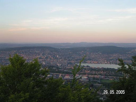 Цюрих на закате Цюрих, Швейцария