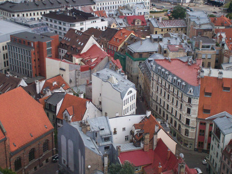 вид со смотровой Рига, Латвия