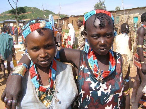 Люди племени Цамай Эфиопия