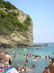 пляж в поселке Дюрсо — это уже Черное море!!!