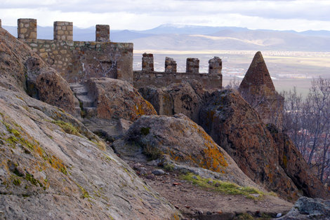 Крепость на вершине стены Афьонкарахисар, Турция