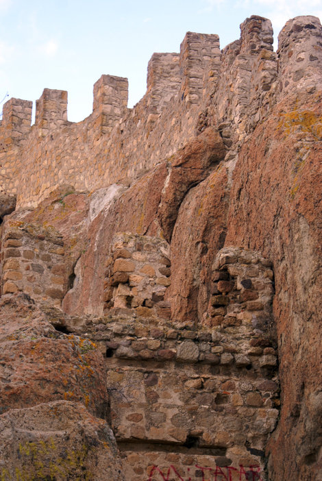 Крепостная стена, вид из крепости Афьонкарахисар, Турция