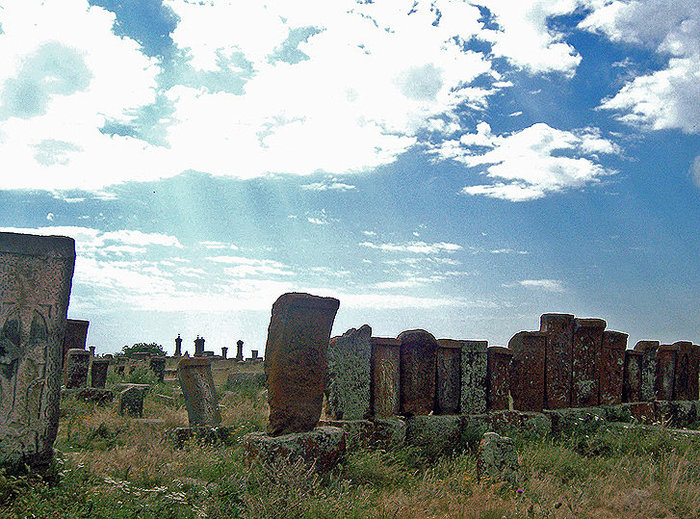 Общий вид кладбища Норатус, Армения