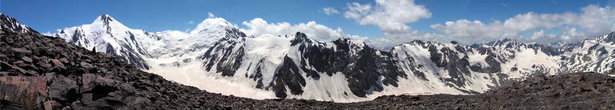Панорама гребня Джимара-Суатиси-Мидаграбинхох-Реси