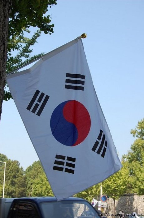 Южно-корейский государственный флаг! Республика Корея