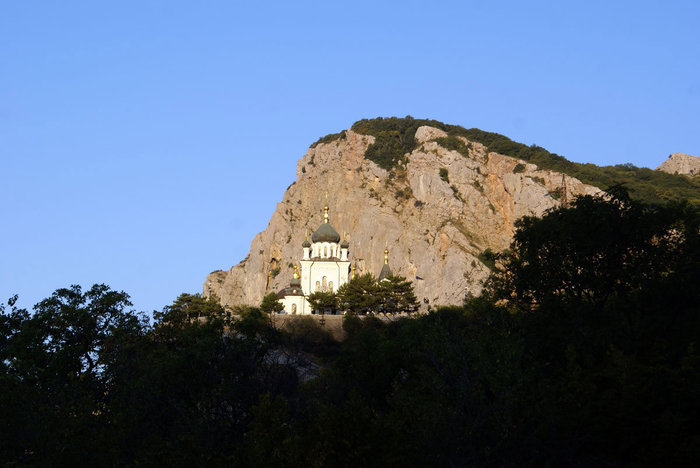 Форосская церковь ранним утром Республика Крым, Россия