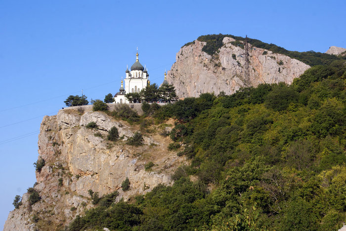 Форосская церковь на краю скалы Республика Крым, Россия