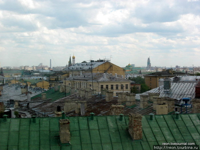 Московские крыши в районе Большой Никитской Москва, Россия