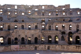 Римский амфитеатр в Эль-Джме, вид изнутри