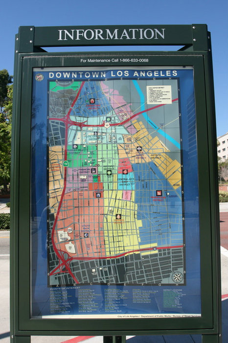 Карта Лос-Анжелес, CША
