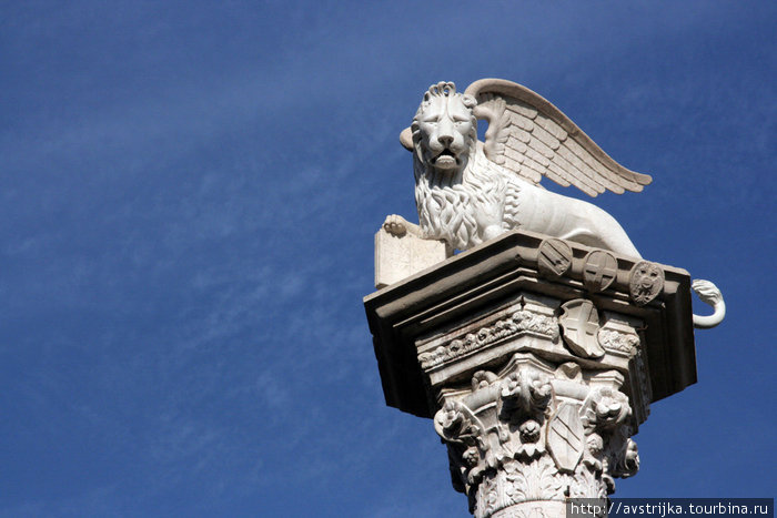 венецианский лев на площади Синьории в Виченце Виченца, Италия венецианский лев на площади Синьории в Виченце Виченца, Италия