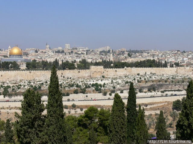 вид с Масличной горы Иерусалим, Израиль
