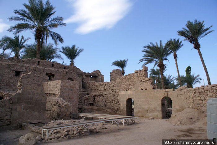 Угол форта — вид изнутри Акаба, Иордания