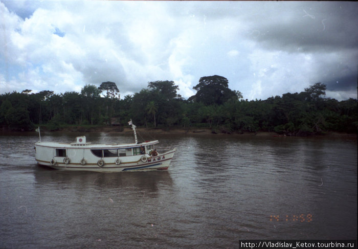 На пароходе идём по дельте Амазонки. Бразилия