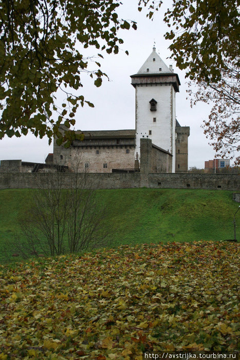 осень у стен Нарвского замка Нарва, Эстония