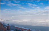 Вид на замерзающее слияние Оки и Волги — так называемая Стрелка