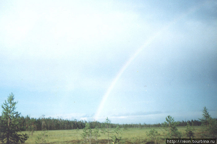 Радуга над карельским болотом Республика Карелия, Россия