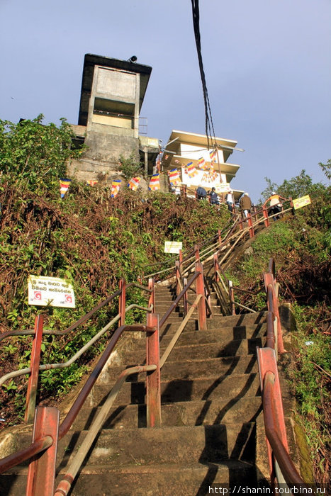 Крутые ступени у вершины Шри Пада Пик (Пик Адама 2243м)  заповедник дикой природы, Шри-Ланка