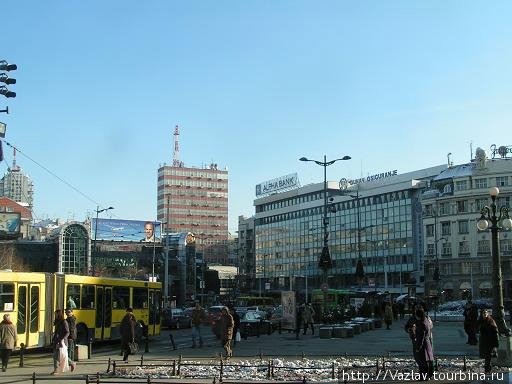 Одна из центральных площадей Белград, Сербия