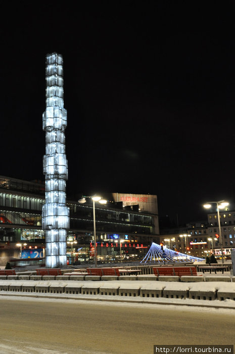 Ночной зимний Стокгольм Стокгольм, Швеция