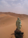 Путешествие по пустыне проходило верхом на верблюде