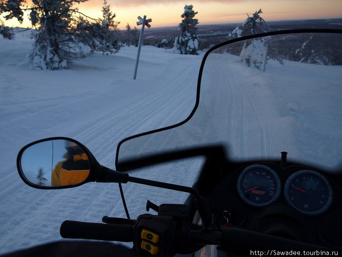 Покатушки на снегоходе Юлляс, Финляндия