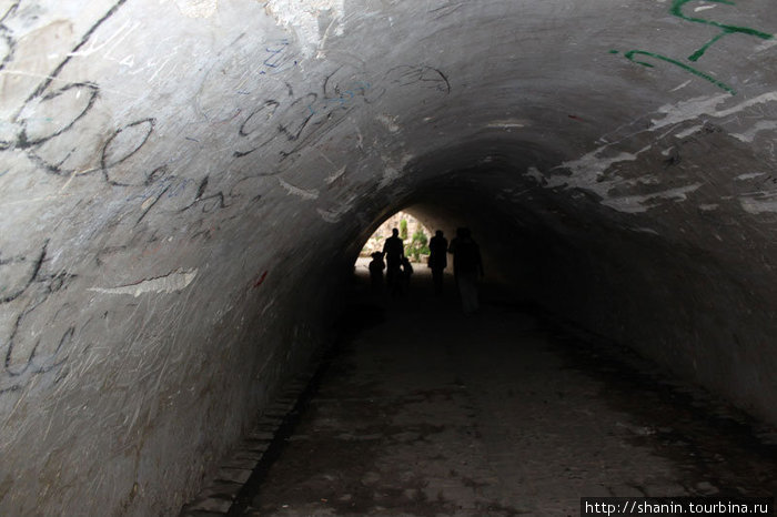 Туннель выводит к входу на норию Хама, Сирия