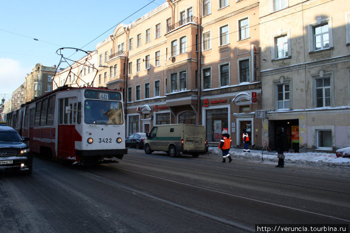 Трамвай на Среднем пр. Санкт-Петербург, Россия