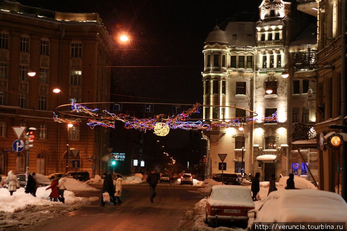Австрийская площадь зимой. Санкт-Петербург, Россия