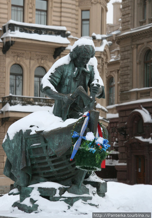 Замерзший город Санкт-Петербург, Россия