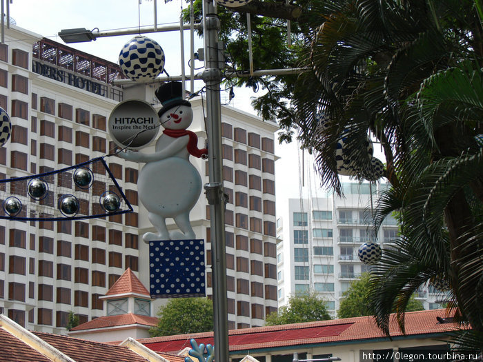 Снеговик и пальма Сингапур (город-государство)