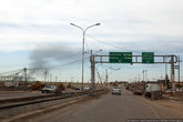 Дорога на Багдад. Видно как там горит нефть.