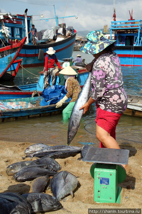 Женщина с рыбой Нячанг, Вьетнам
