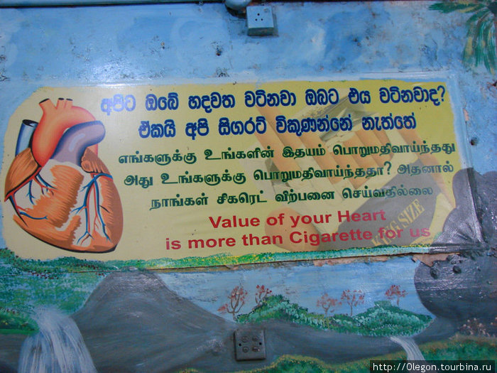 Курение вред! Береги здоровье своё и окружающих Негомбо, Шри-Ланка