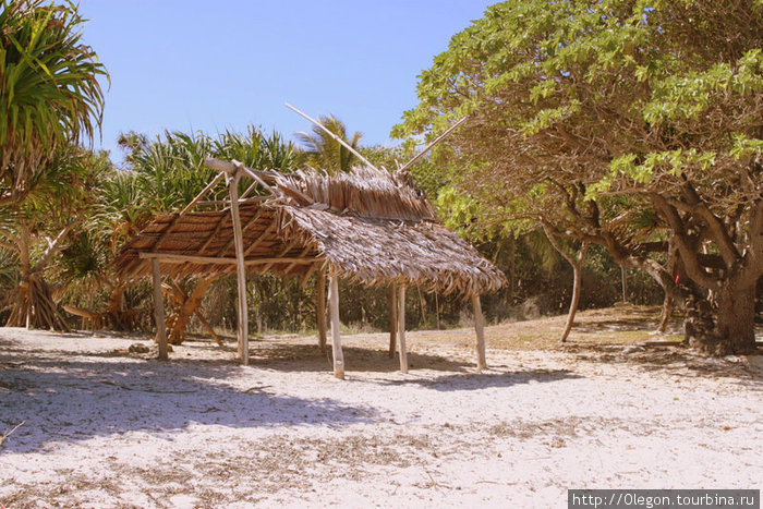 Навесы с соломенной крышей спасут вас от прямых солнечных лучей Вануату