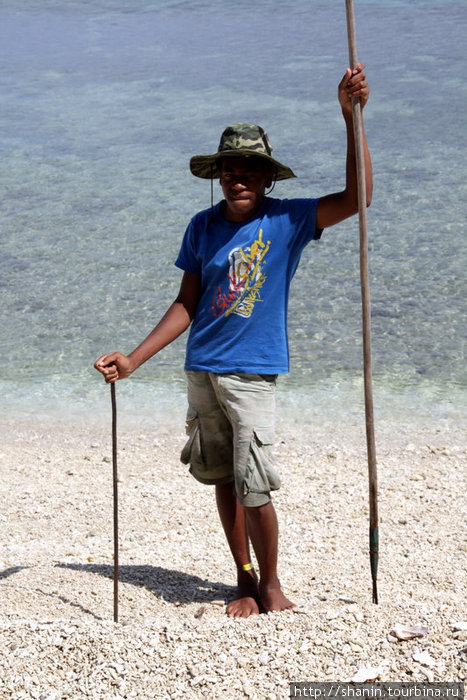 В шляпе Остров Эфате, Вануату