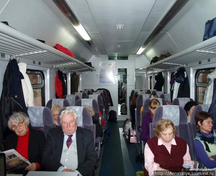 Второй класс в поезде-экспрессе Вильнюс-Клайпеда Литва