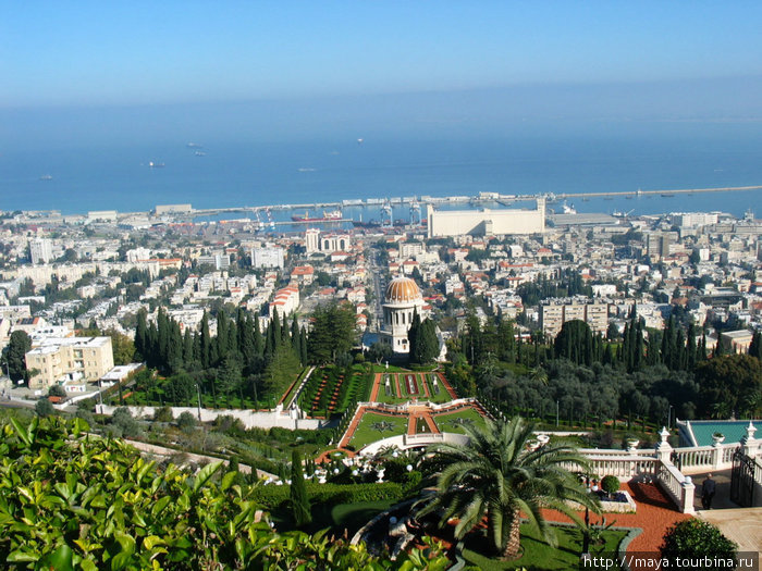 Вид на Хайфу с Бахайских садов. Хайфа, Израиль