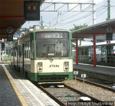 Хиросима - трамвай и тайфун Хиросима, Япония