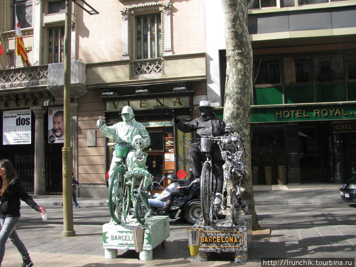 Обитатели Рамблы .... Барселона, Испания