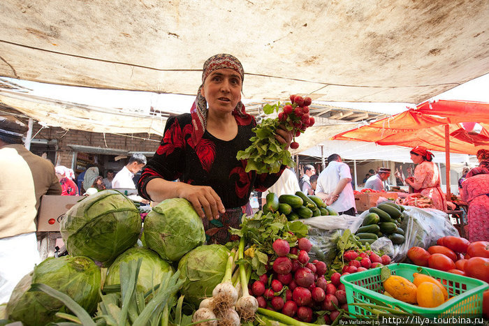 Стандартный набор овощей. Самарканд, Узбекистан
