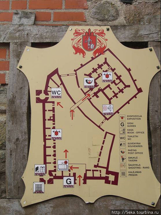 Карта замка Тракай, Литва