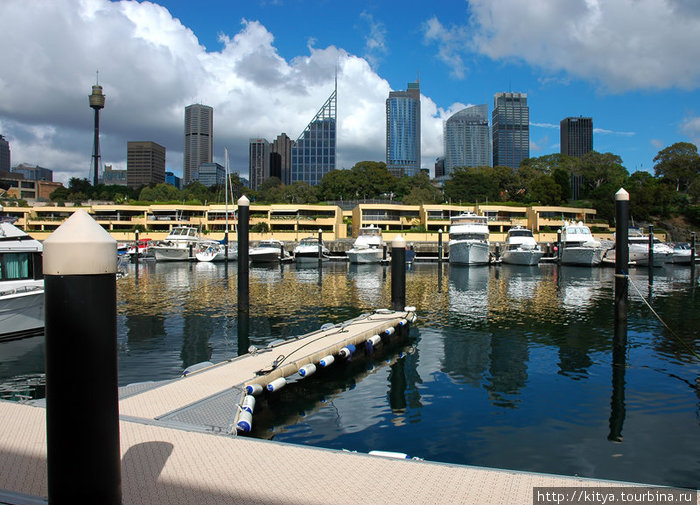 Вид на центр города из гавани Вулумулу Сидней, Австралия