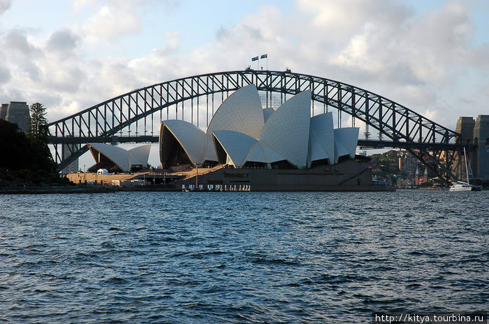 Сиднейская опера и портовый мост, вид со стороны ботанического сада