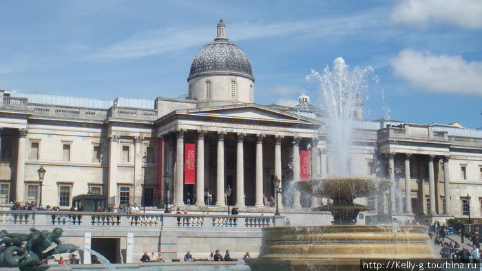 Трафальгарская площадь и Национальная галерея Лондон, Великобритания