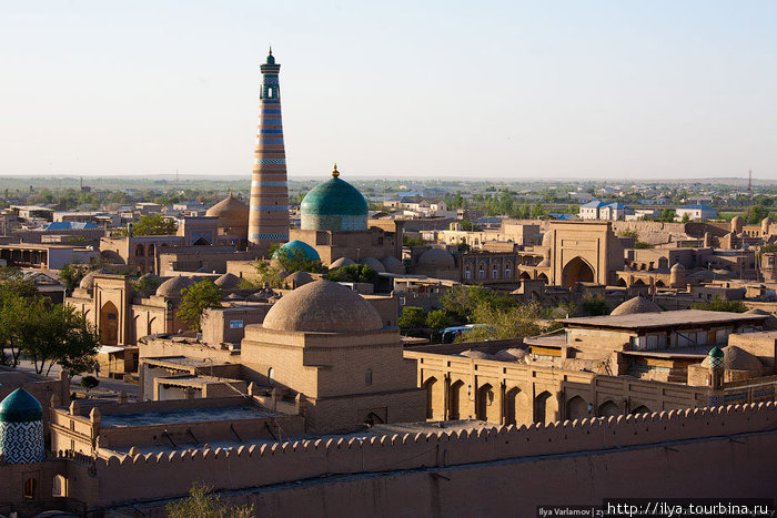 Главный туристический город в Узбекистане Хива, Узбекистан