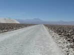Из Антофагасты мы взяли путь на Сан Педро де Атакама через соляную долину,по которой проехали более 200 км.
