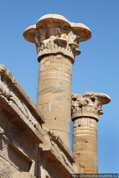 капители в храме рамзеса 3 (лотосовидные) Луксор, Египет